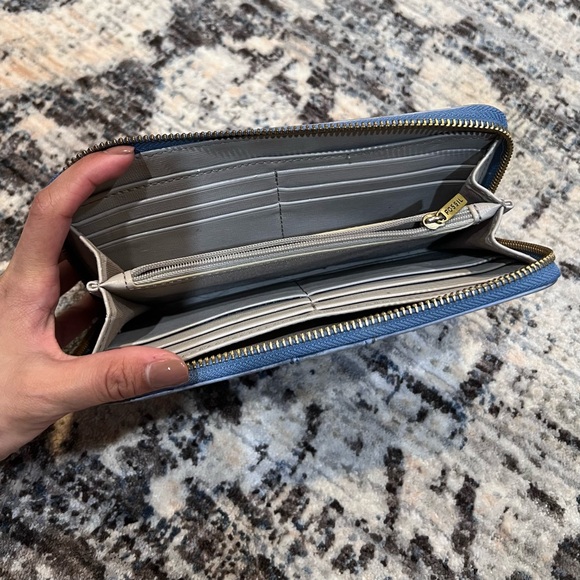 Fossil Emma / Evelyn Light Blue Leather Wallet - Picture 7 of 8